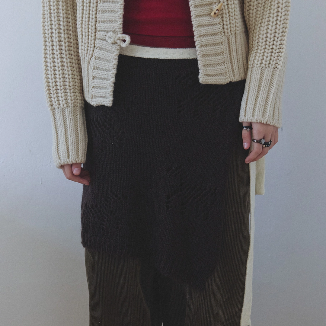 엔프프 epona layered skirt-brown 상품 이미지 1