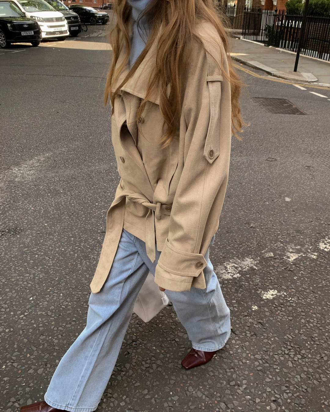 누아르나인 [10/19 순차배송] Suede Belted Jacket [BEIGE] 상품 이미지 2