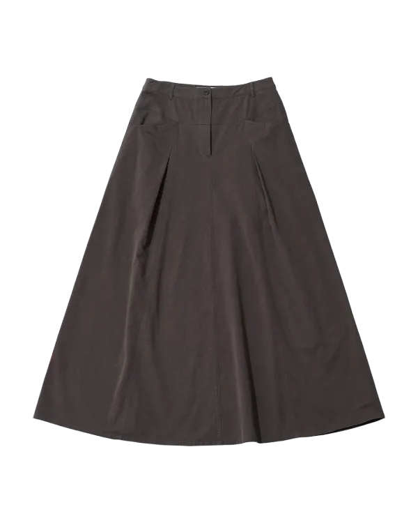 katty pintuck skirt (dark purple)
