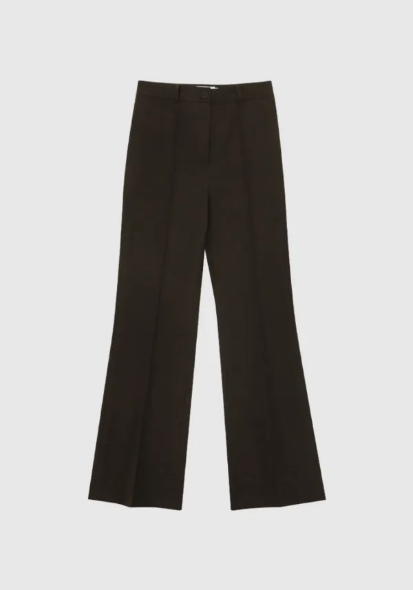 PINTUCK BOOTS CUT PANTS_DEEPBROWN