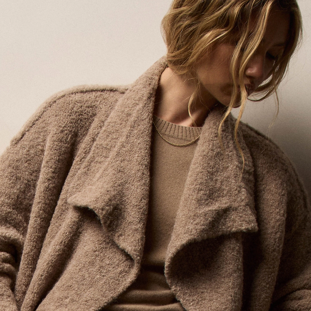 제임스펄스 Boucle Blend Cashmere Coat - Soft Beige 상품 이미지 3