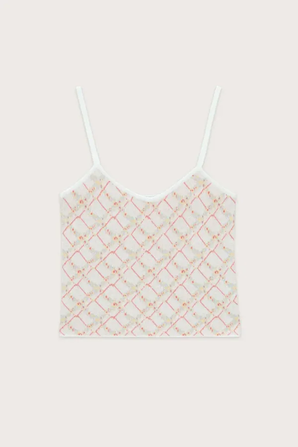 Flower Pattern Sleeveless (Off White)