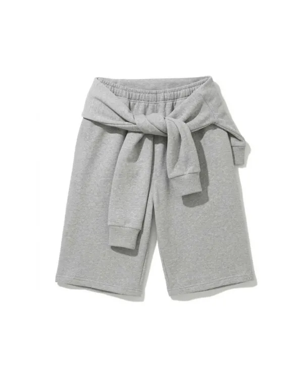 Tie bermuda pants - Grey