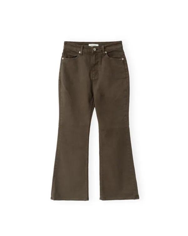 W Boots Cut Denim, Dark Brown