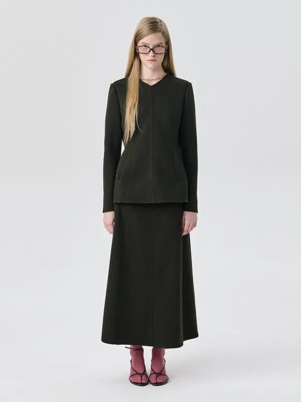 Round Poket Skirt_Brown