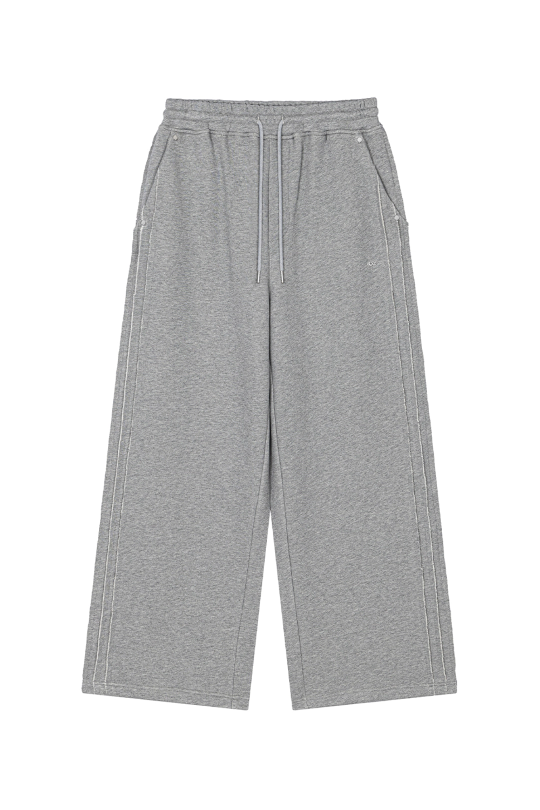트리밍버드 TMB Raw Cut Sweat Set-Up Pants [ Melange Gray ] 상품 이미지 1