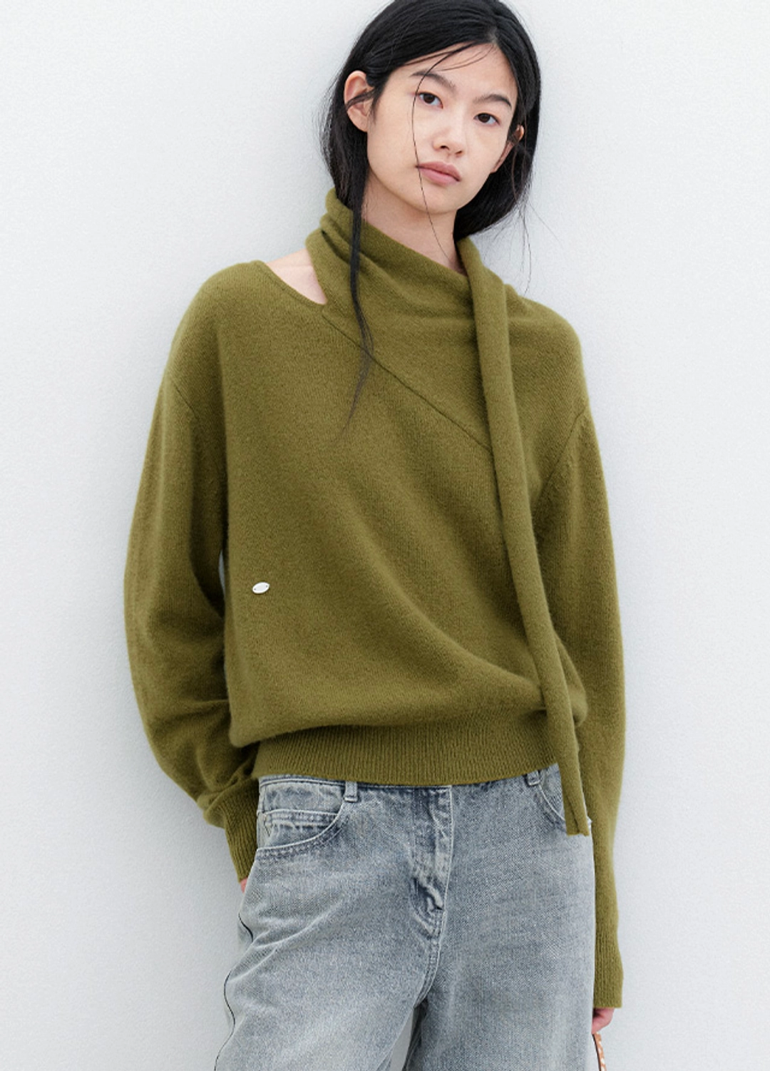 아뜰리에 나인 (T-7318)YAK BLENEDE MUFFLER KNIT 상품 이미지 2