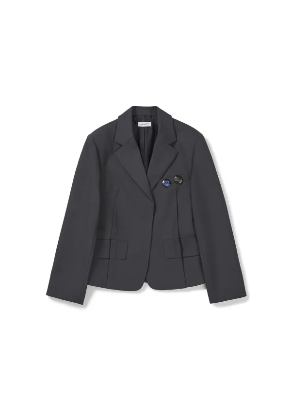 DART-DETAIL BLAZER (GREY)