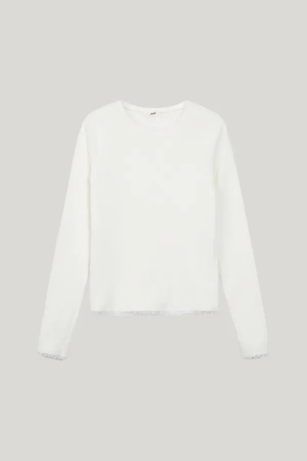 lace long sleeved t-shirt_ivory