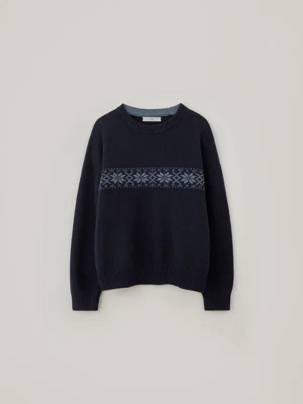 Nordic Wool Knit - Navy