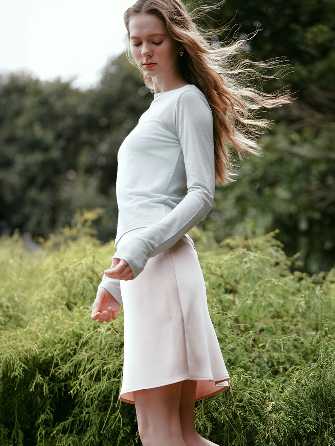 르니나 DIANA satin midi skirt_pink 상품 이미지 3