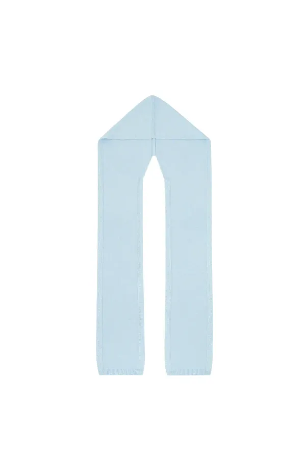 Piv\'vee Cashmere Hooded Muffler (airy blue)