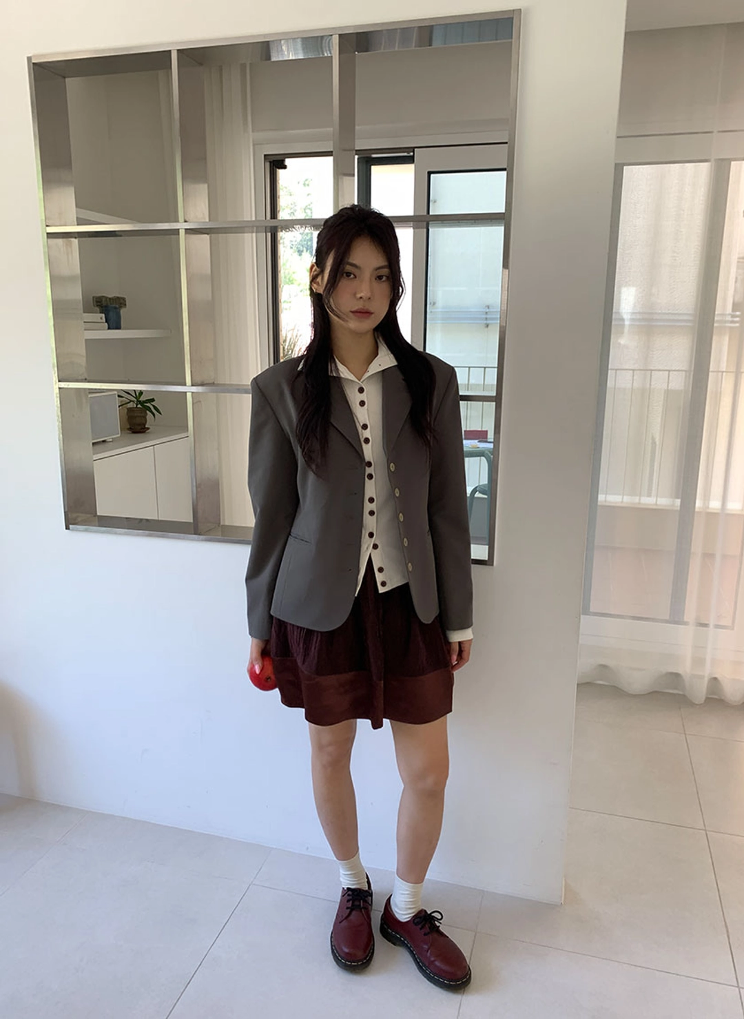 루루서울 Jazzy Mini Skirt (Brown) 상품 이미지 2