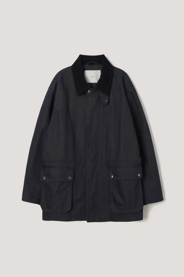 UNISEX COTTON CHORE JACKET INDIGO NAVY_UDJA6A101N1