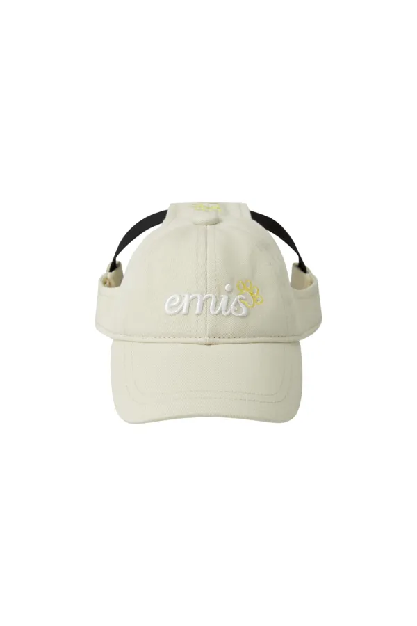 (PET) LETTERING LOGO BALL CAP-IVORY
