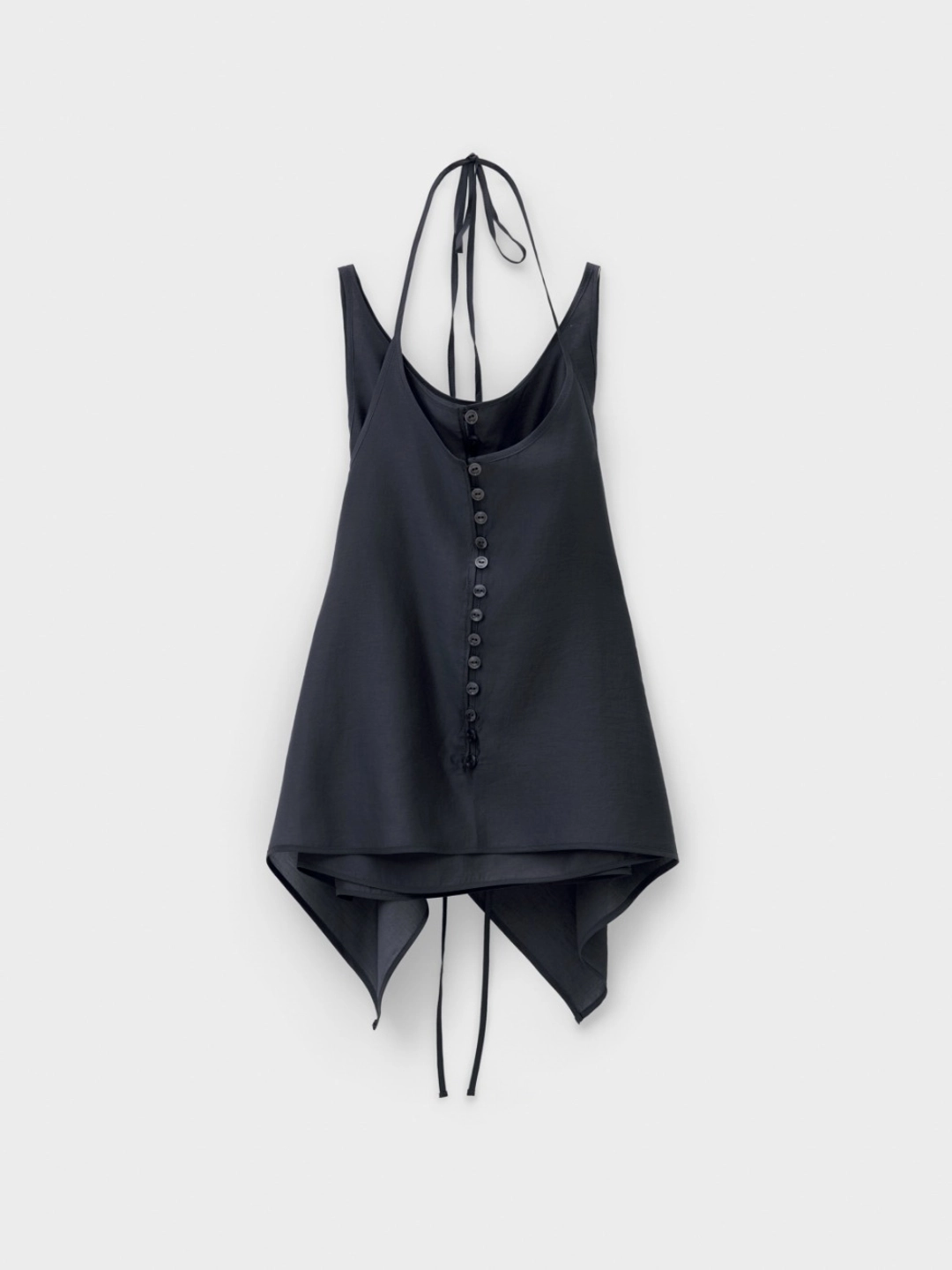 로우클래식 See-Through Button Loop Top_Charcoal 상품 이미지 1
