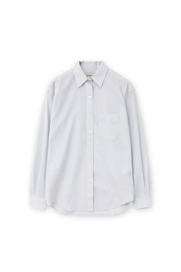 W Steady Shirt, Pink Stripe