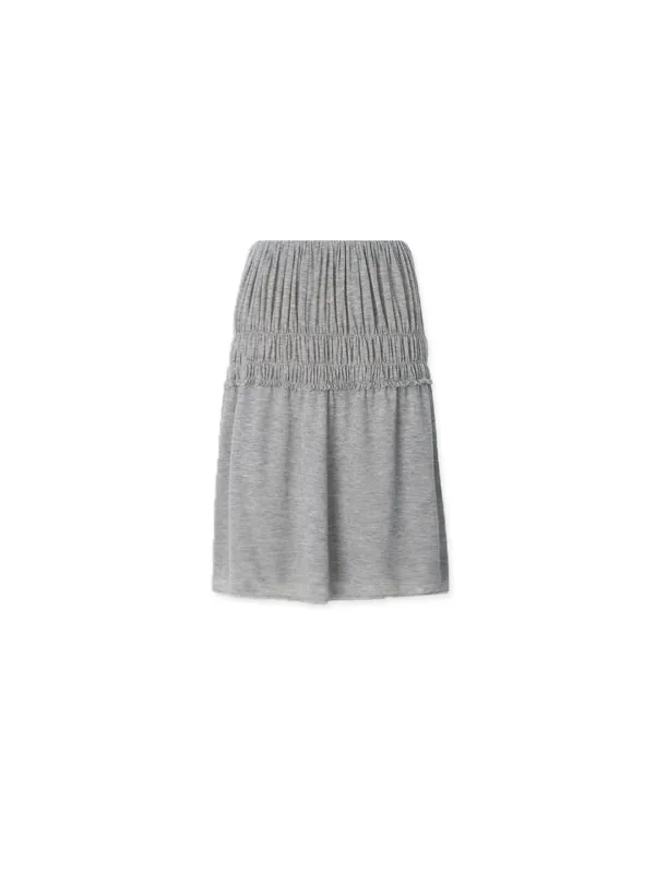 ✲2ND POPO MIDI SKIRT MELANGE *예약배송