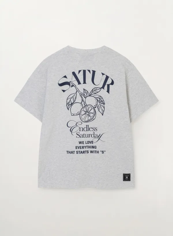 Citron Back Logo T-Shirt - Melange White