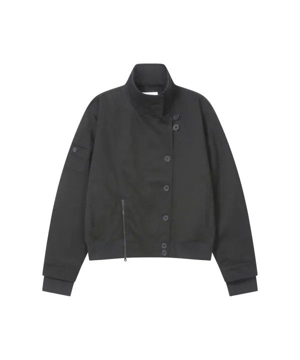 [레이 PICK] Asymmetric bomber jacket CHARCOAL