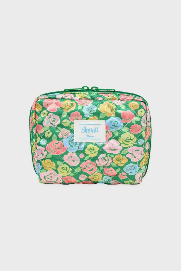 Rose Cosmetic Pouch (Green Mix)