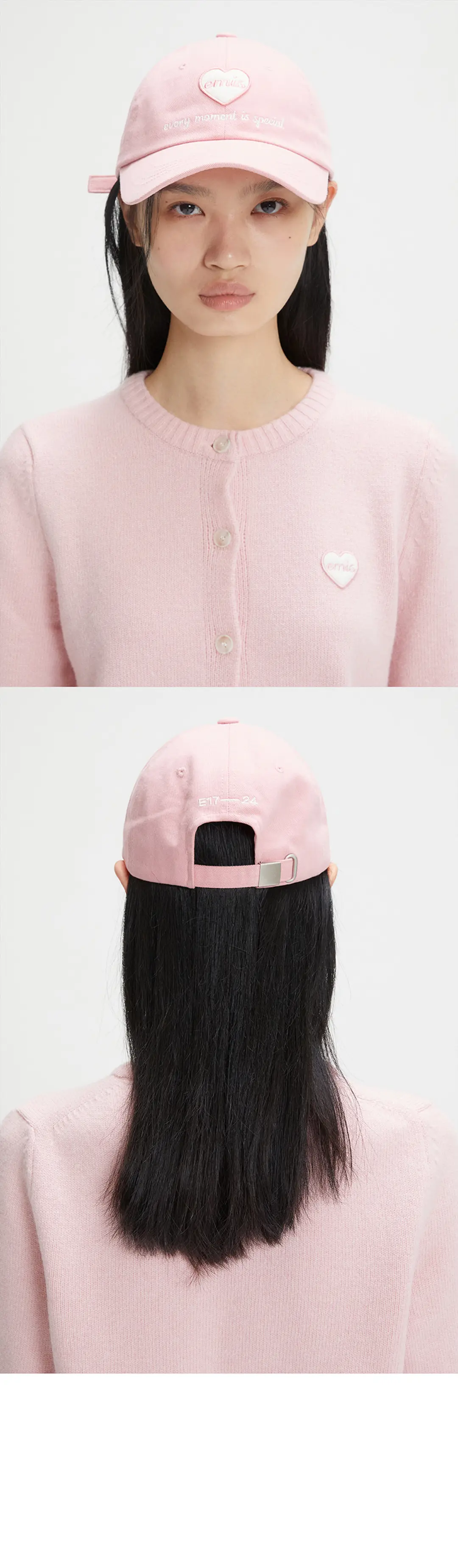 이미스 HEART WAPPEN BALL CAP-PINK 상품 이미지 2