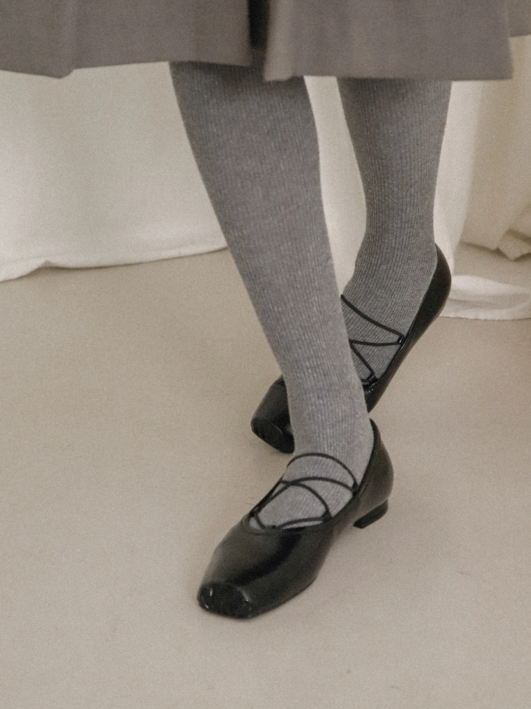 러브듀이 [바로배송] [new color] BALLET strap flat / 블랙유광 상품 이미지 2