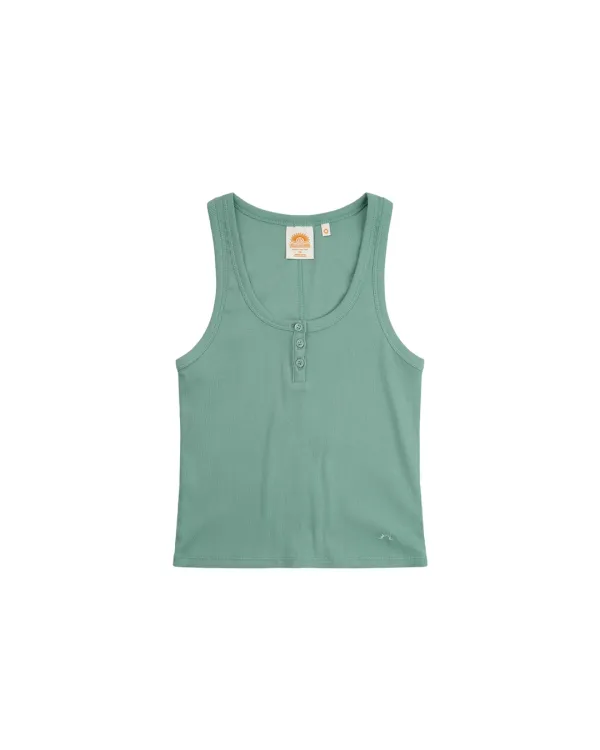 HS Henley Neck Sleeveless(W)_Mint Green