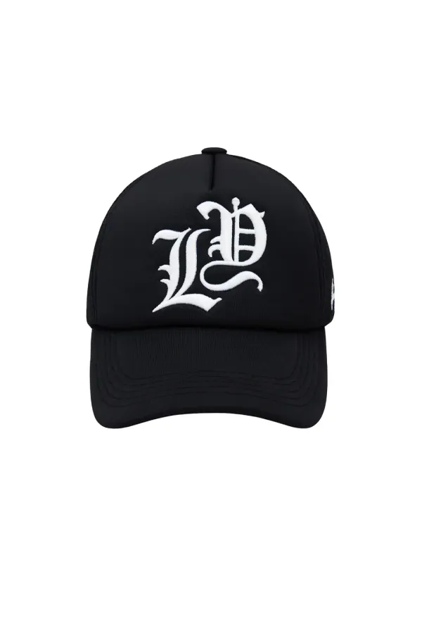LOGO TRUCKER HAT BLACK