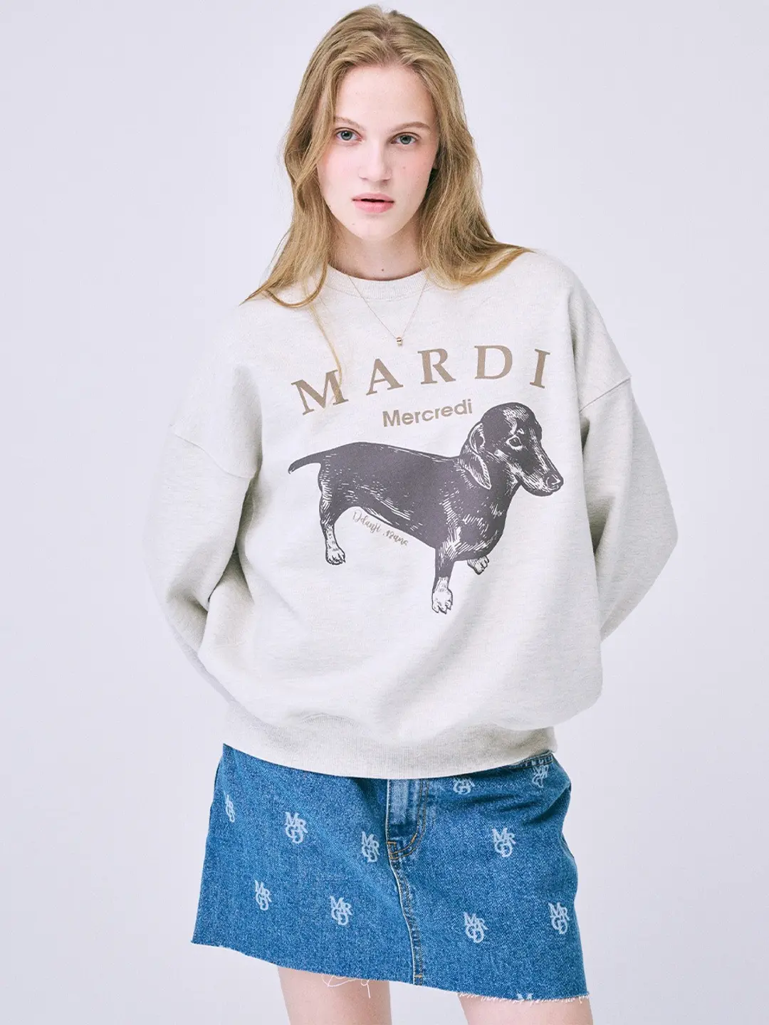마르디 메크르디 SWEATSHIRT DDANJI_OATMEAL TAUPE 상품 이미지 2