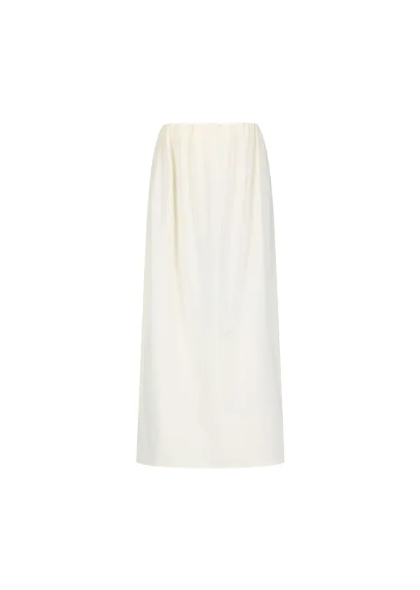 Jersey Maxi Long Skirt, Ivory