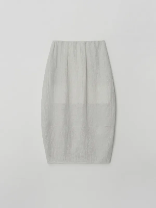 [3rd] wrinkle barrel skirt (white)