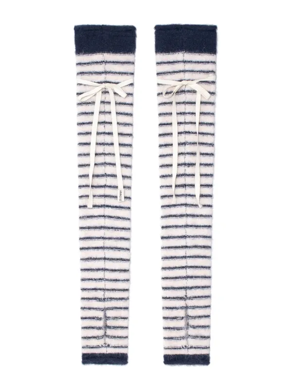 SUNDAE STRIPE KNIT WARMER (NAVY)