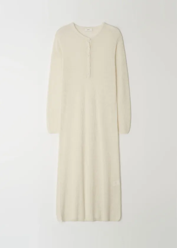 Linen Button Long Dress(Cream)
