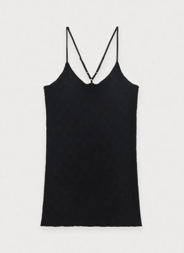 Snowey lace cami top - black