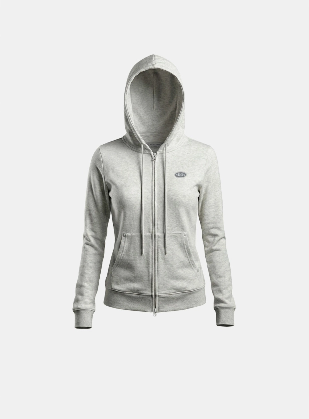 배드블러드 [w-hde26-016] BS Soft Terry Zip-Up Hoodie - White melange 상품 이미지 1
