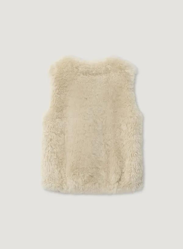 HARNEY FUR VEST_CREAM