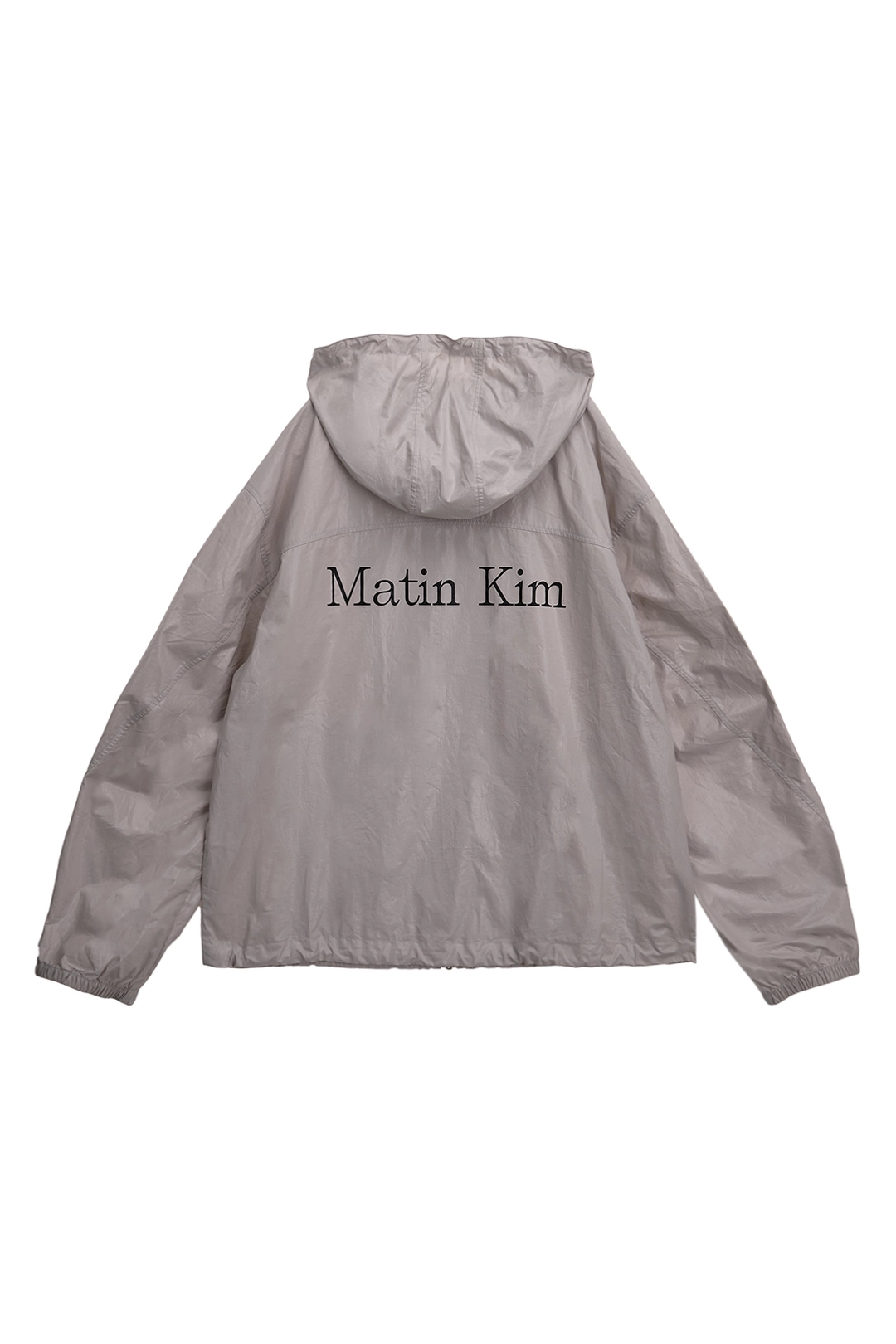 마뗑킴 MATIN HIGH NECK HOODY COATING JUMPER FOR MEN IN LIGHT GREY 상품 이미지 1