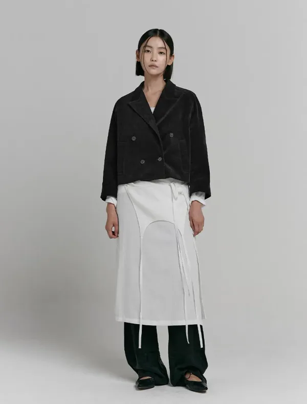 CORDUROY SHORT JACKET [BLACK]