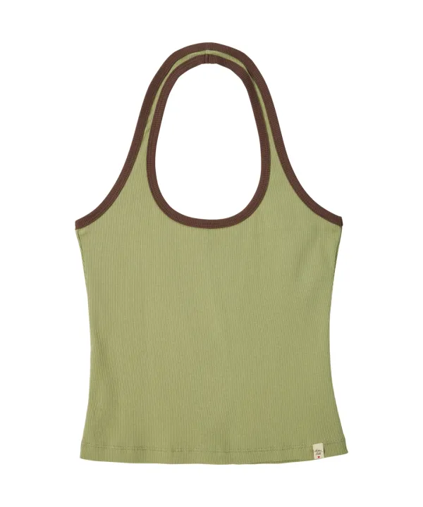 Essential Halterneck Sleeveless-Olive