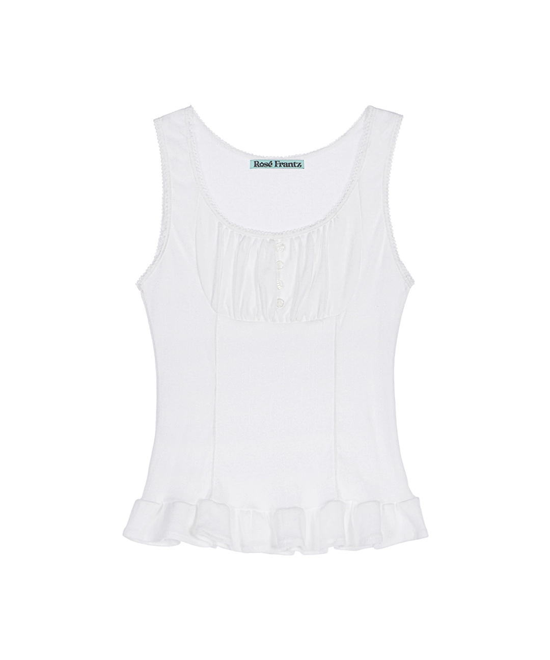 로제프란츠 Frill Button Sleeveless [White] 상품 이미지 2