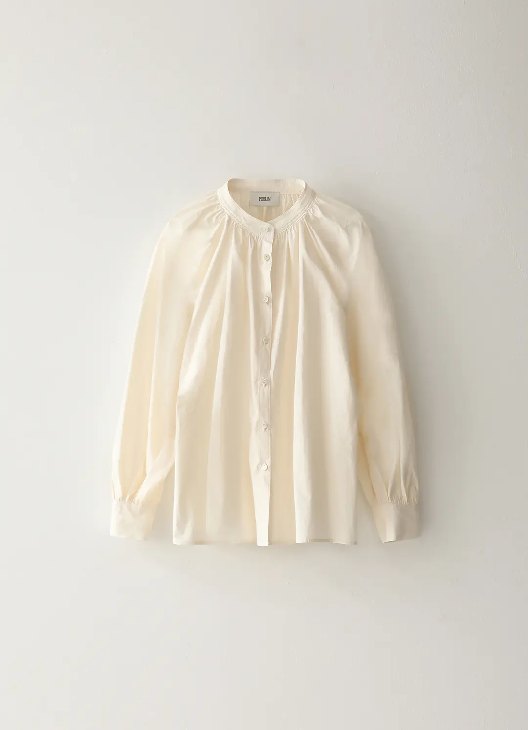 페블엠 Shirring Blouse - Ivory 상품 이미지 1