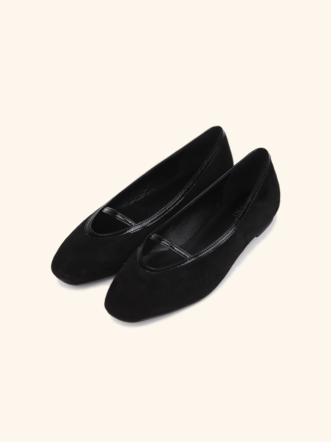 러브듀이 [new color] SILHOUETTE flat (round toe) / 블랙스웨이드 상품 이미지 3