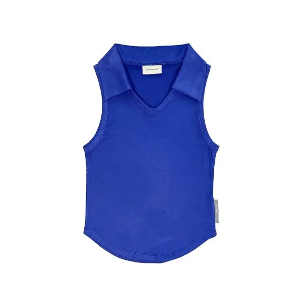 23-005 COLLAR SLEEVELESS (BLUE)