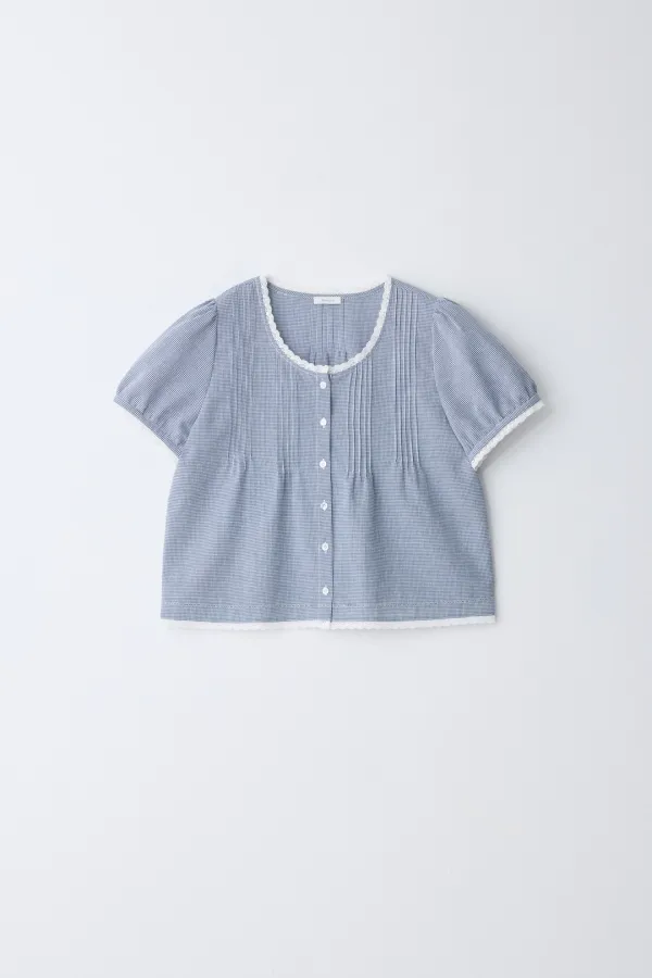 Bow Blouse_Blue Check