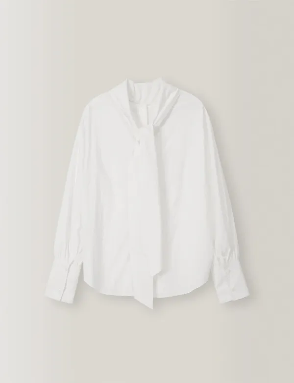 New Cannes Tie Blouse (White)