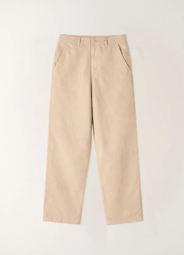 Flow Straight Pants, Beige