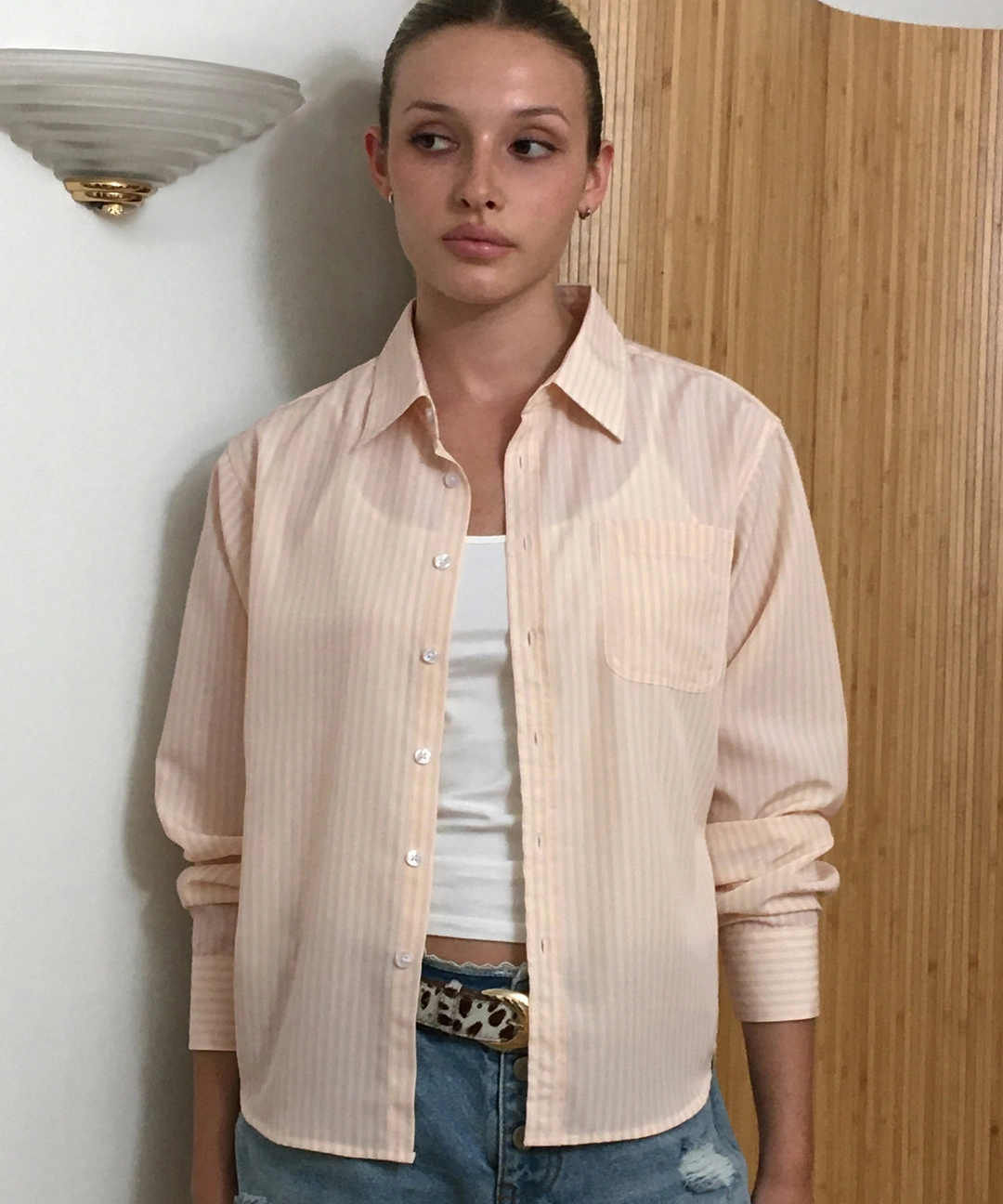비터셀즈 Standard Lauren Stripe Shirt-Pink 상품 이미지 2