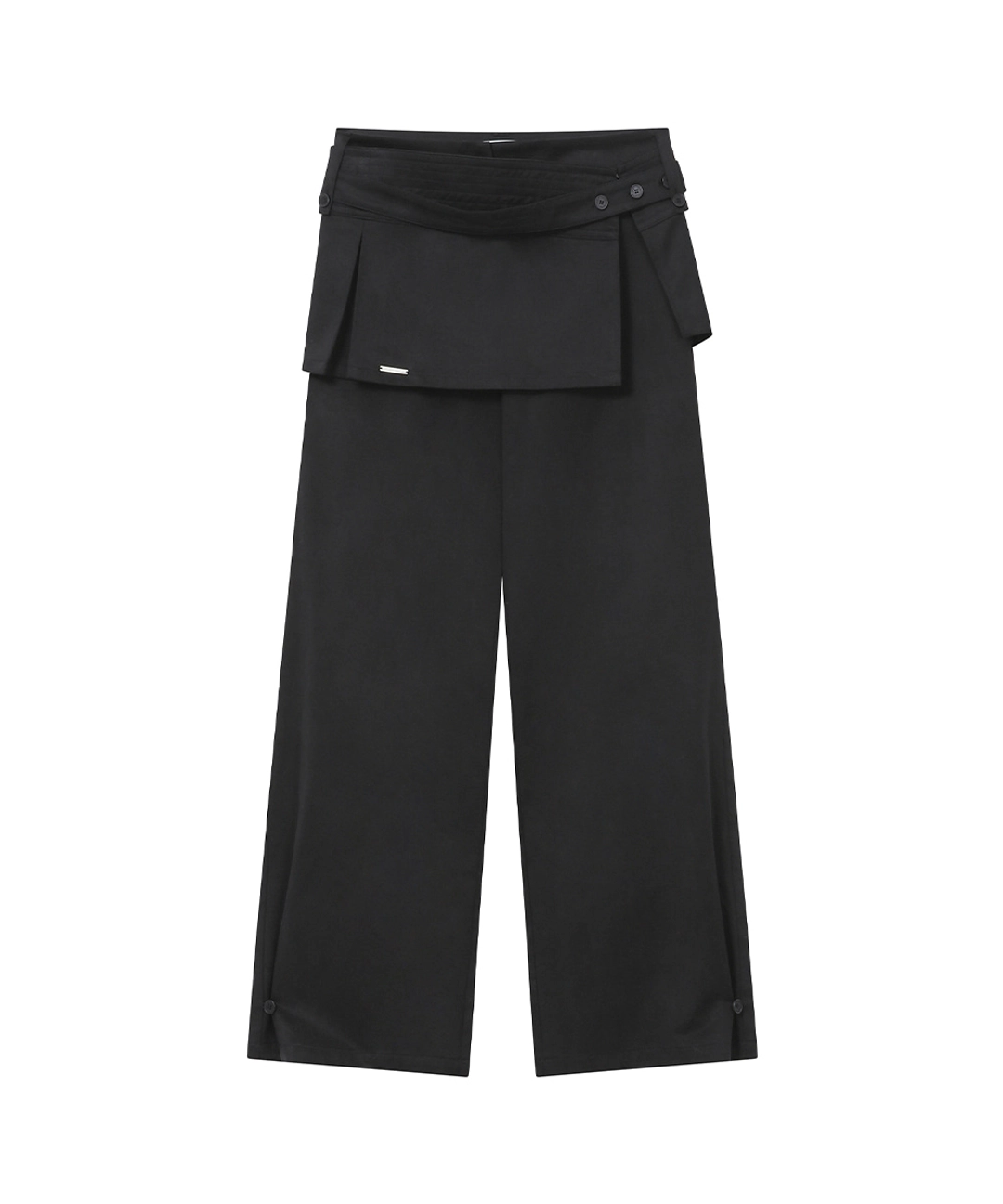 미세키서울 Button tab mini skirt pants set BLACK 상품 이미지 1