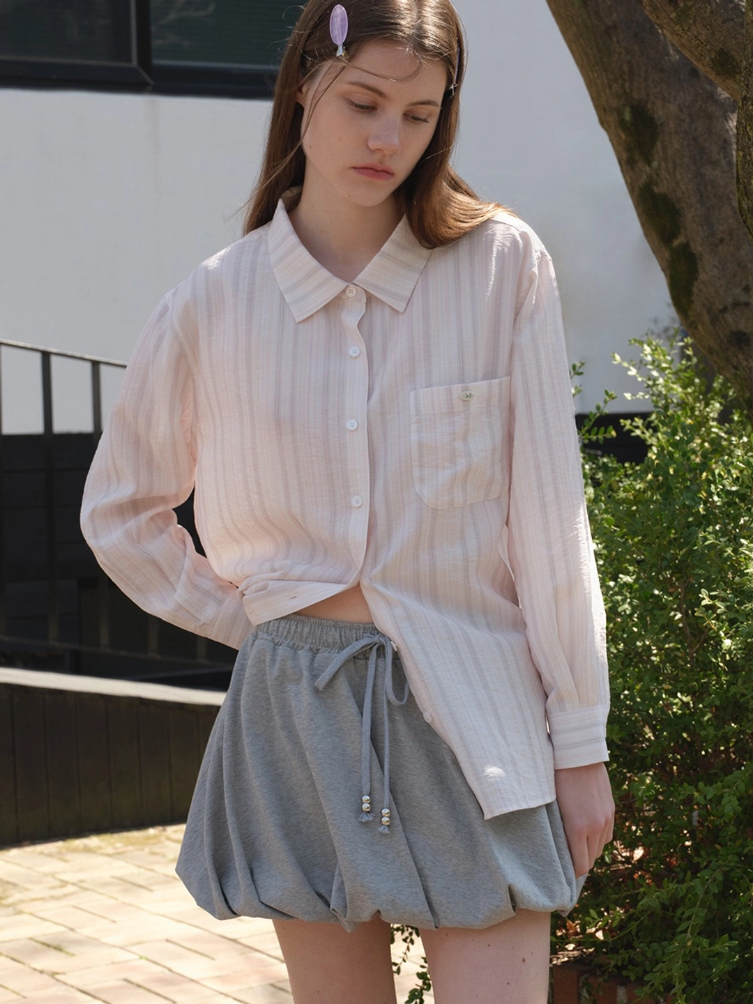 마가린핑거스 OBLIQUE BALLOON SKIRT (MELANGE) 상품 이미지 2